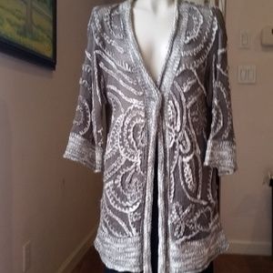 NWT Chico's Embellished Sweater Coat